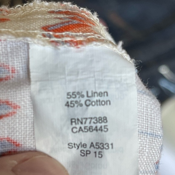 🔥SALE🔥J. CREW LINEN BLEND BOHEMIAN GEOMETRIC SHORTS SZ 8 - Picture 5 of 6